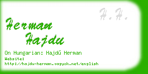 herman hajdu business card