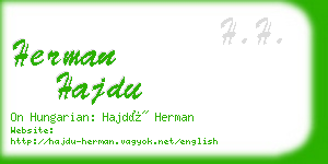 herman hajdu business card